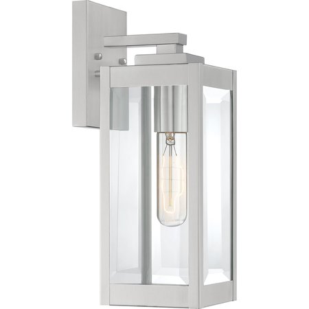 QUOIZEL Westover 1-Light Stainless Steel Outdoor Wall Lantern WVR8405SS
